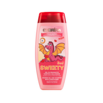 SWEETY 3 в 1 гелья для душу та шампунь-кондиціонер для дівчат 250мл